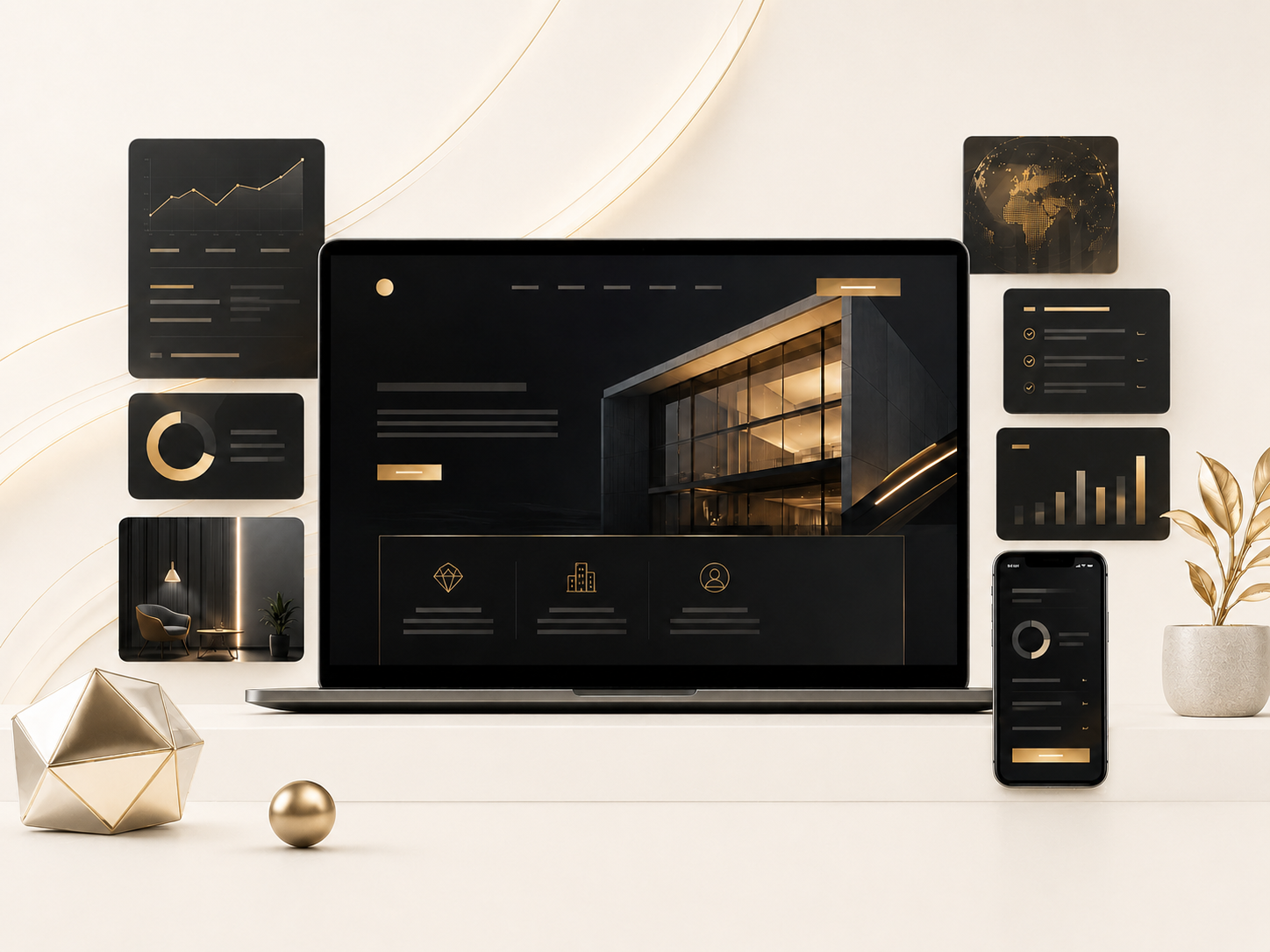 Modernes Webdesign und digitales Interface